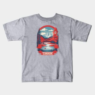 Vintage Travel Canada Design Kids T-Shirt